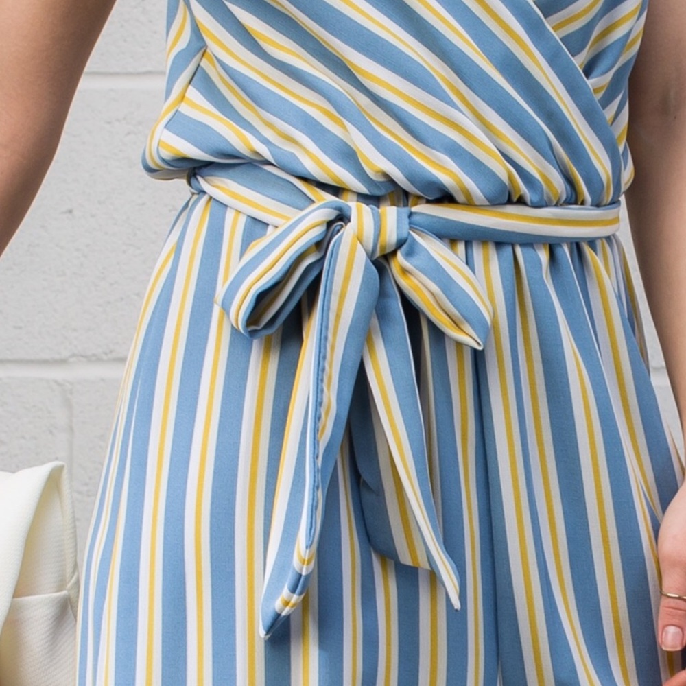 Lemon Blossom Striped Jumpsuit - Picture 7 of 8